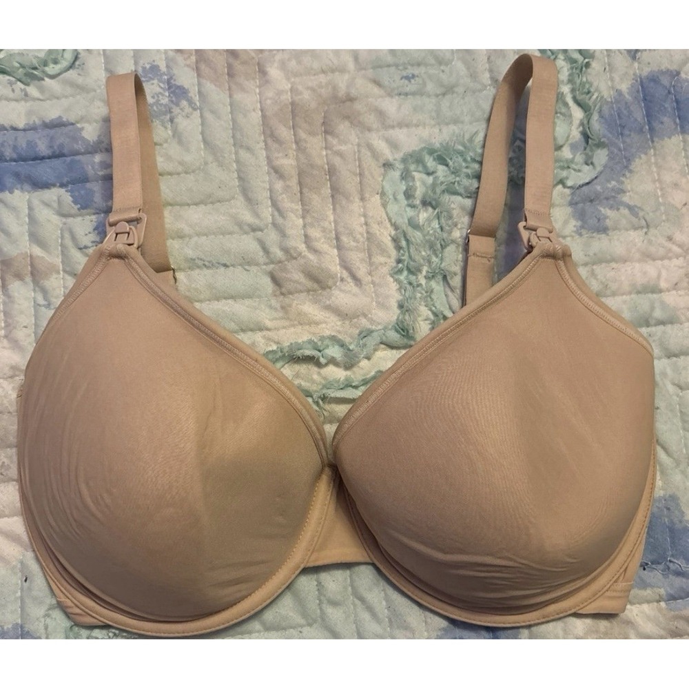 On Gossamer Nude Clip Down Underwire Nursing Bra, Size 34DDD